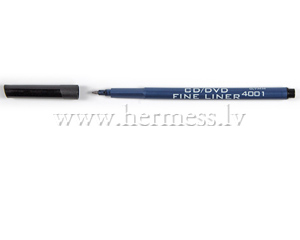 Mar�ieris permanents, 0,7mm, konisks, CD/DVD, melns, KOH-I-NOOR 4001